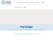 Tablet Screenshot of diamundialdodiabetes.org.br